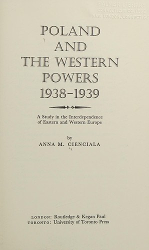 Poland and the Western Powers 1938-193