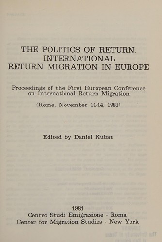 The politics of return