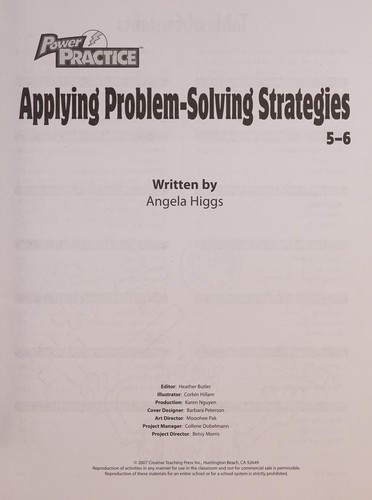 Power Practice Applying Problem-Solving Strategies, Gr. 5-6 (Math Power Practice)
