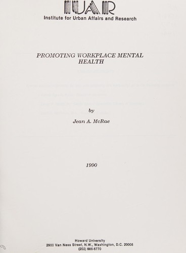 Promoting Mental Health Policies in the Workplace