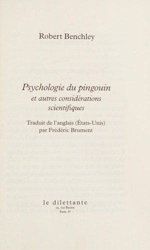 Psychologie du pingouin