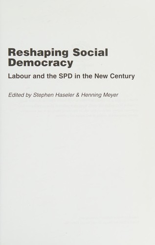 Reshaping Social Democracy