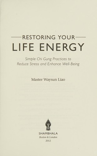 Restoring your life energy