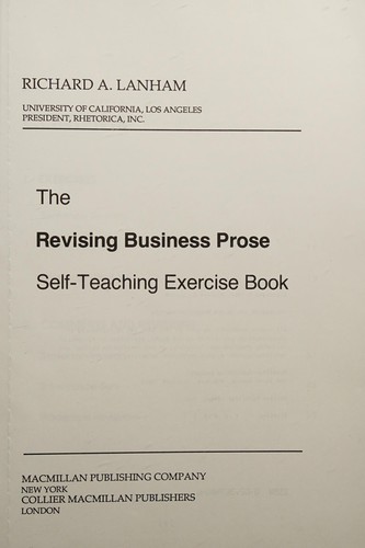 The Revising Business Prose Self-Teaching Exercise Book