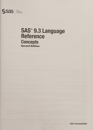 SAS 9. 3 Language Reference