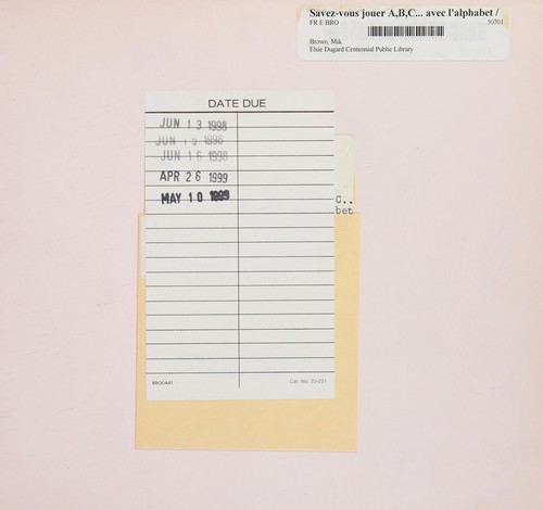 Savez-vous jouer a b c