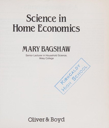 Science in Home Economics