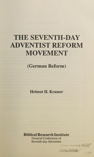 The Seventh-Day Adventist Reform Movement