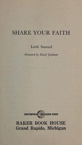 Share your faith (Contemporary discussion series)