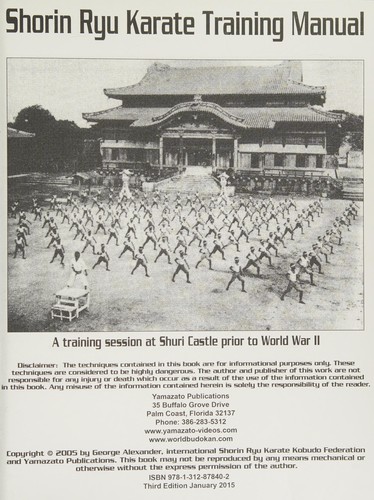 Shorin Ryu Karate Training Manual