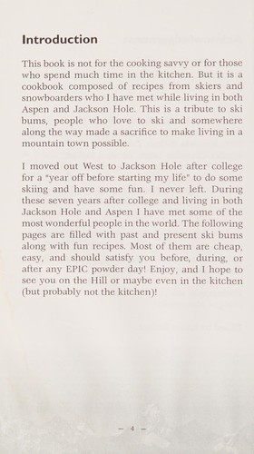 The Ski Bum Cookbook