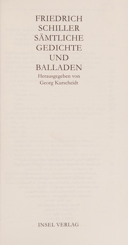Sämtliche Gedichte und Balladen