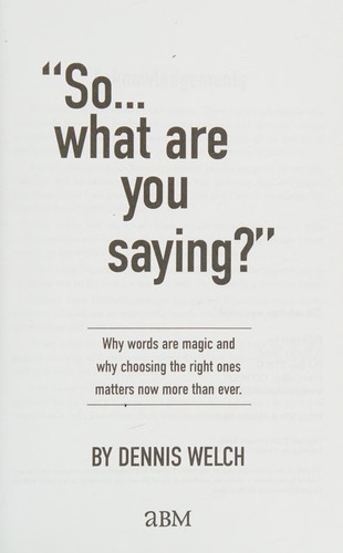 So... what Are You Saying?