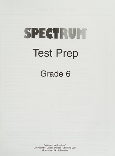 Spectrum Test Prep, Grade 6