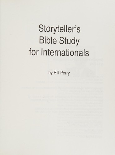 Storyteller's Bible study for internationals