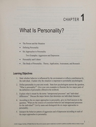 Study Guide for Burger’s Personality