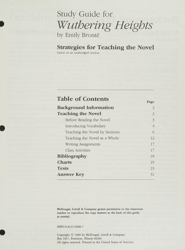 Study Guide for Wuthering Heights