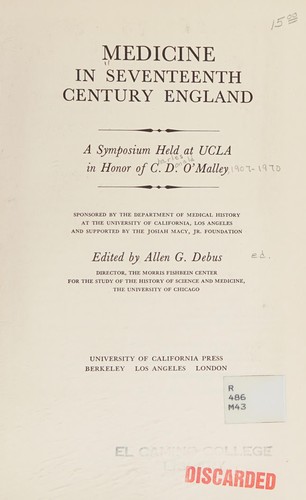 A Symposium Held at UCLA in Honor of C. D. O'Malley
