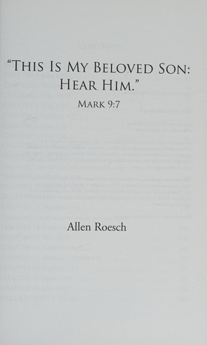 This Is My Beloved Son : Mark 9 : 7