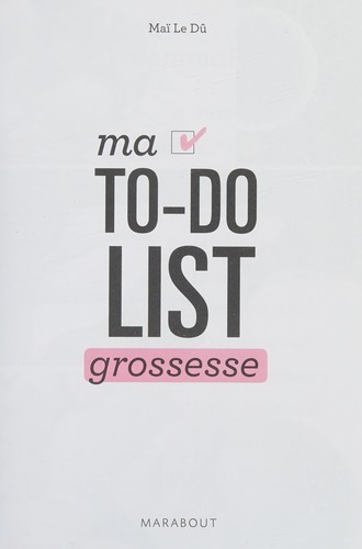 to do list grossesse