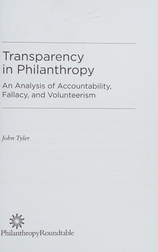 Transparency in Philanthropy