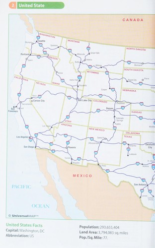 Trip 'n Guide for United States Plus Canada and Mexico, Including City to City Mileage Tables (Universal Map)