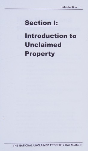The Unclaimed Property Resource Guide
