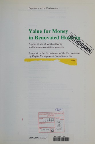 Value for Money in Renovated Housing