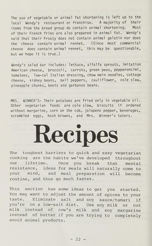 Vegetarianism for the Working Person
