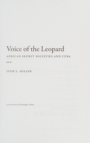 The voice of the leopard