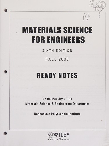 (WCS)Materials Science for Engineers Ready Notes3rd Edition Fall 2005