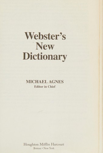 Webster's New Dictionary