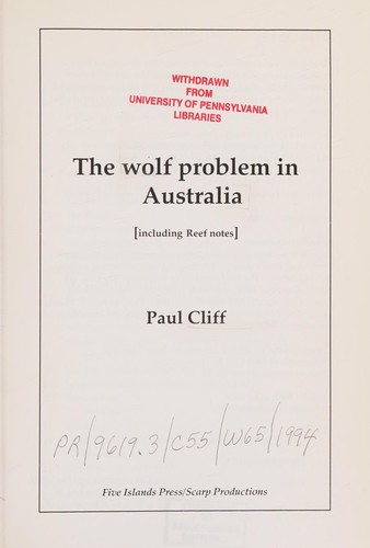 The wolf problem in Australia