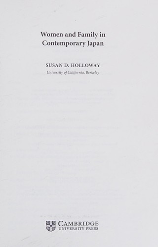 Women and family in contemporary Japan