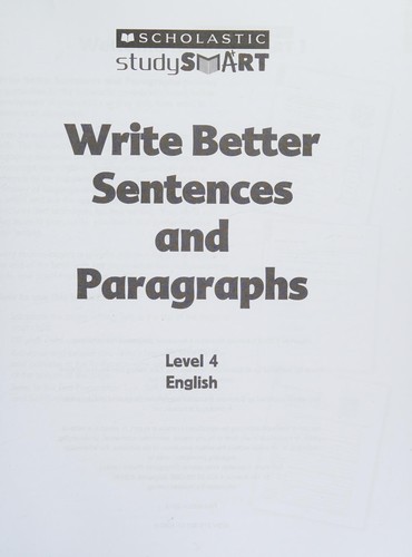Write Better Sentences and Paragraphs