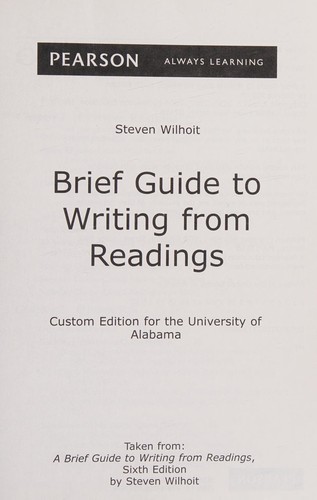 Writing from Readings (A Brief Guide to Writing from Readings Special Edition)