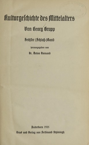 Kulturgeschichte des Mittelalters