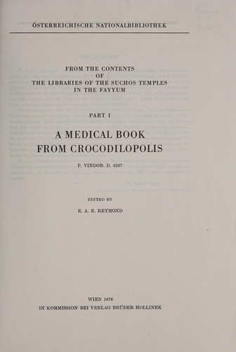 From the contents of the libraries of the Suchos temples in the Fayyum