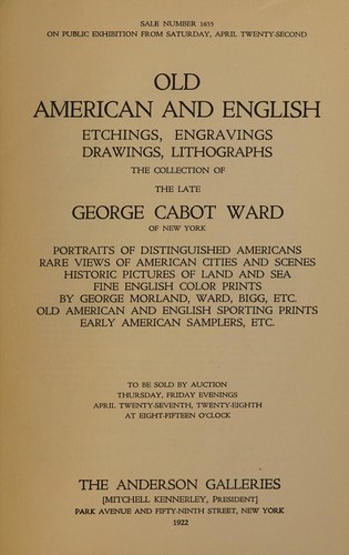 Old American and English etchings, engravings, drawings, lithographs