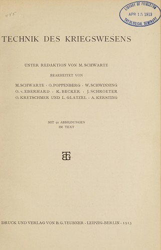 Technik des Kriegswesens