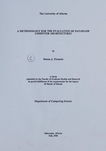 A methodology for the evaluation of dataflow computer architectures