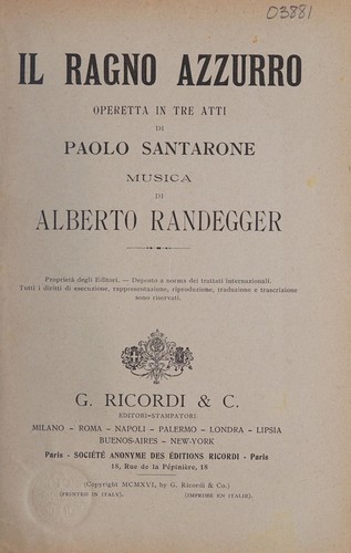 Il ragno azzurro