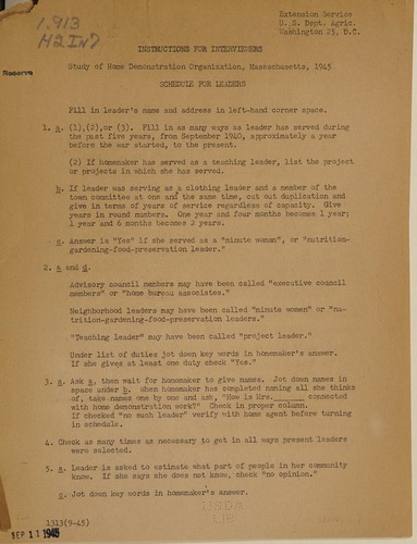 Instructions for interviewers