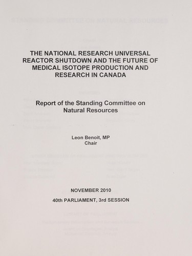 The National Research Universal reactor shutdown and the future of medical isotope production and research in Canada