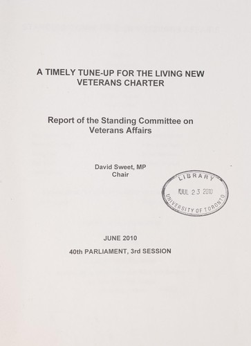 A timely tune-up for the living New Veterans Charter