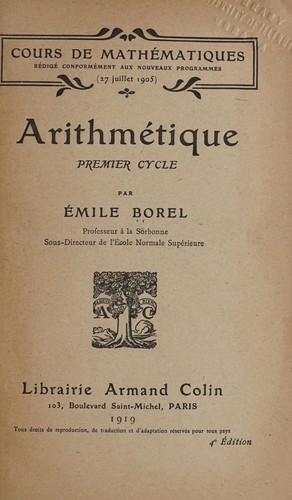 Arithmétique, premier cycle