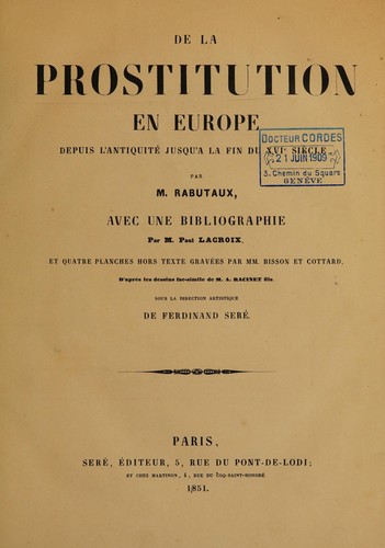 De la prostitution en Europe