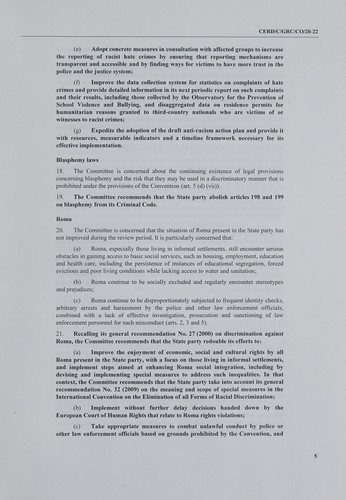Concluding observations on the twentieth to twenty-second periodic reports of Greece