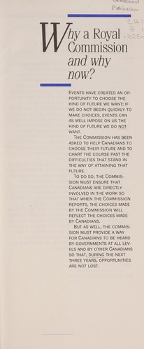 COMMISSION ON CANADA'S FUTURE