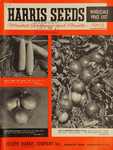 Harris' seeds, wholesale price list